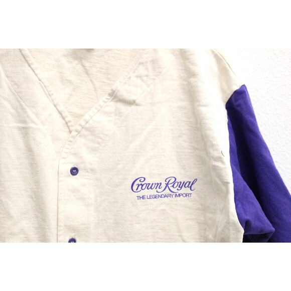 Vintage Crown Royal Whiskey Baseball Jersey T Shirt XL - Picture 2 of 8